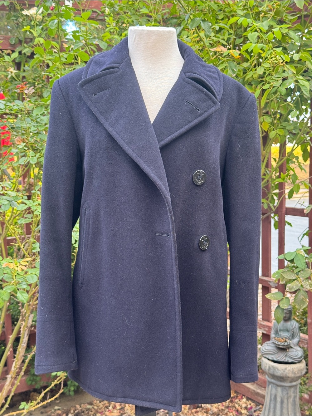 Vintage Navy Wool Pea Coat
